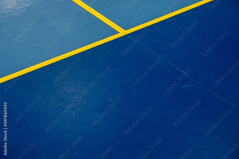 Multi-sports court, lines painted on the ground