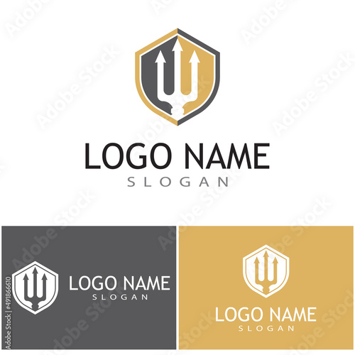Trident Logo Template vector icon illustration design