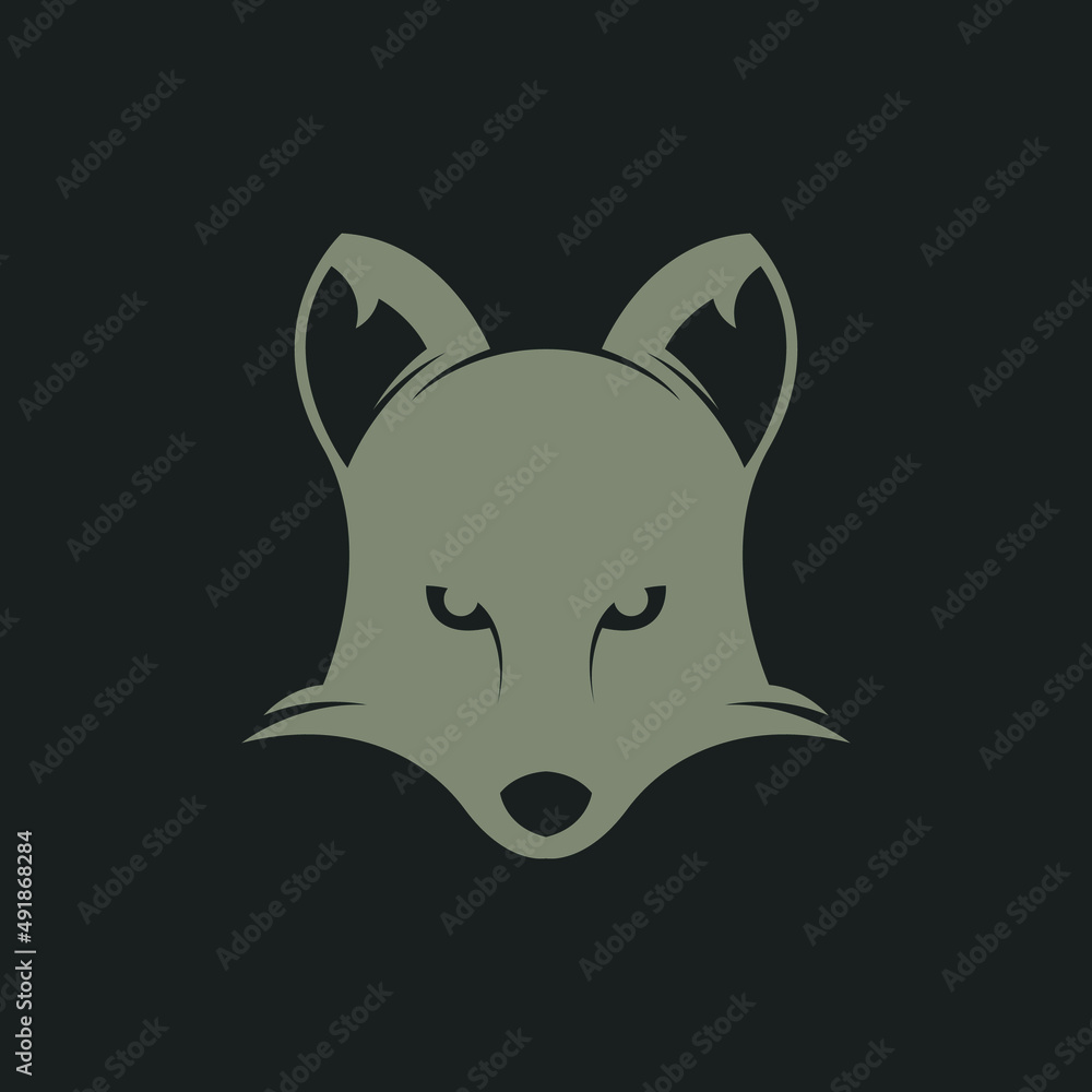 Fox Silhouette Logo Design Concept Vector. Animal Silhouette Logo Design Template