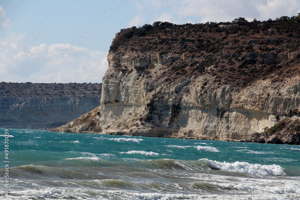 Fototapeta premium Coast at the ancient site of Kourion, Cyprus 