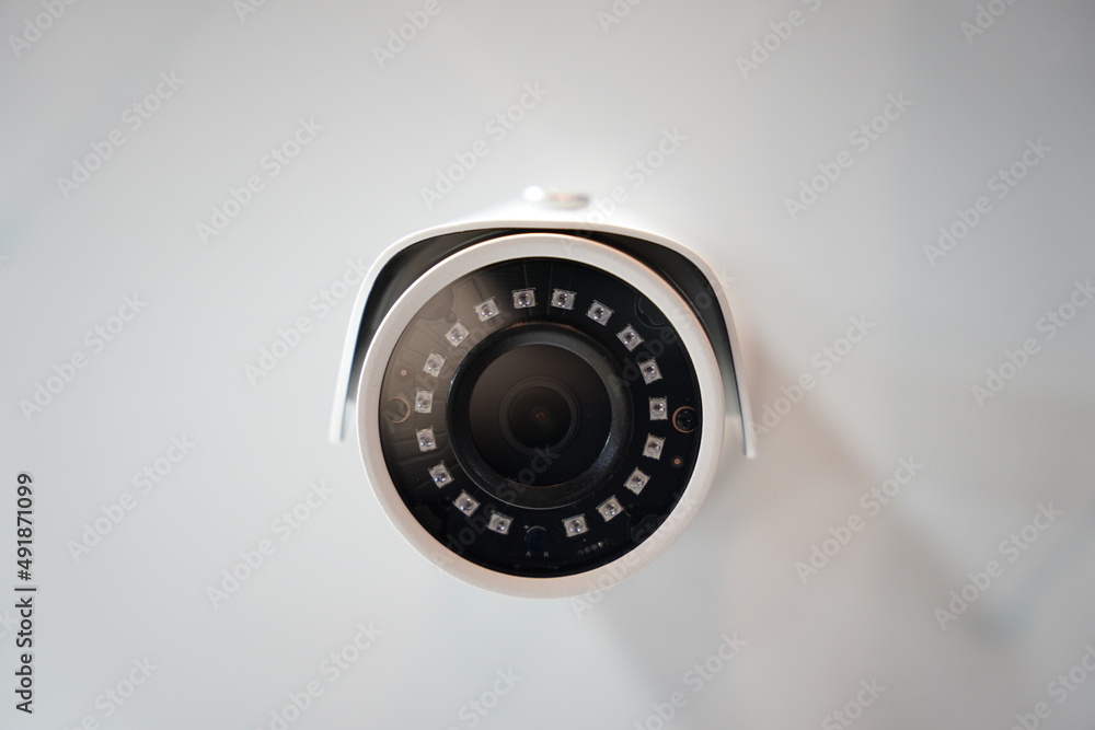 Security Camera White Background Close Up