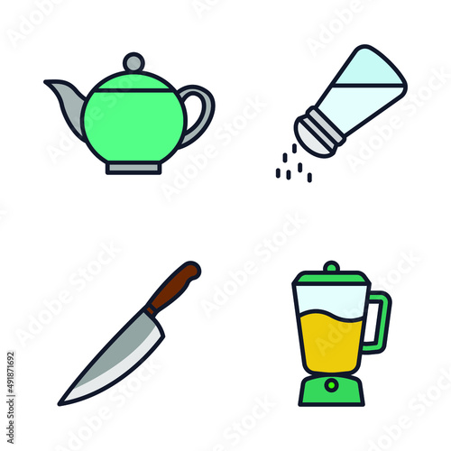 Kitchen and Cooking set icon symbol template for graphic and web design collection logo vector illustration
