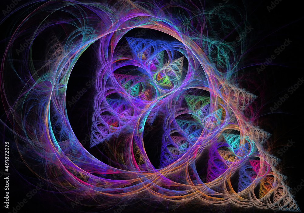 Bright multicolored fractal abstract digital art wallpaper. Bright multicolored fractal abstract digital art wallpaper.