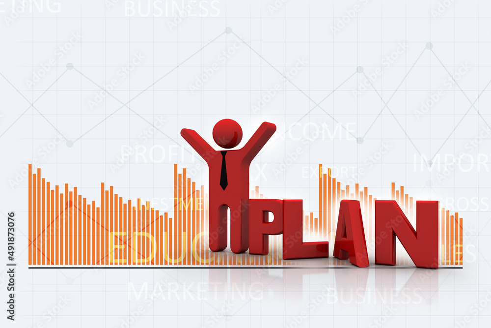 3d rendering Business plan illustration
3d rendering Business plan illustration