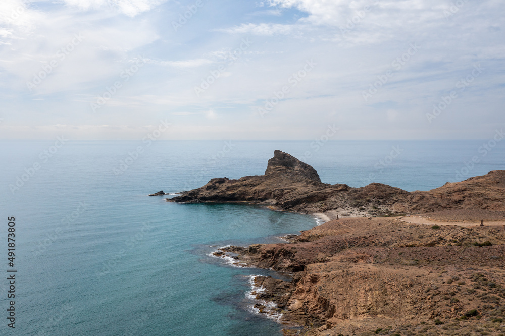 the wild and rugged coastline of the Cabo de Gata Nature Reserve in Andalusia
