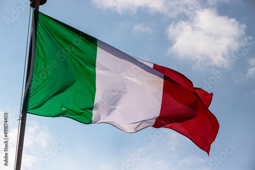 flag of Itally in blue sky