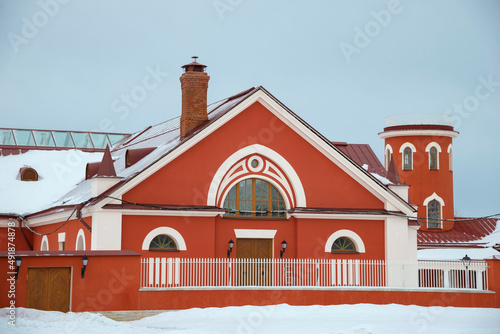 One of the buildings of the Imperial Farm in the Tsarskoye Selo (Pushkin), Russia photo