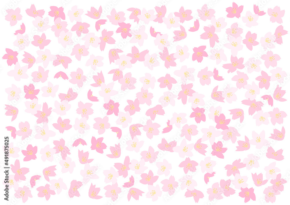 桜の花模様のイラスト 桜の花模様のイラスト