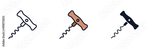 corkscrew icon symbol template for graphic and web design collection logo vector illustration