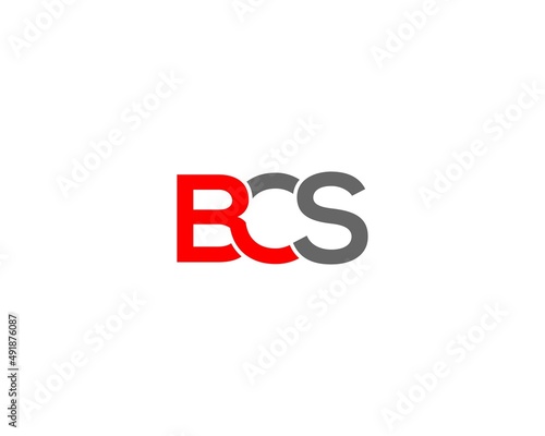 BCS Logo Minimal Design Icon Modern Creative Vector Template.	 photo