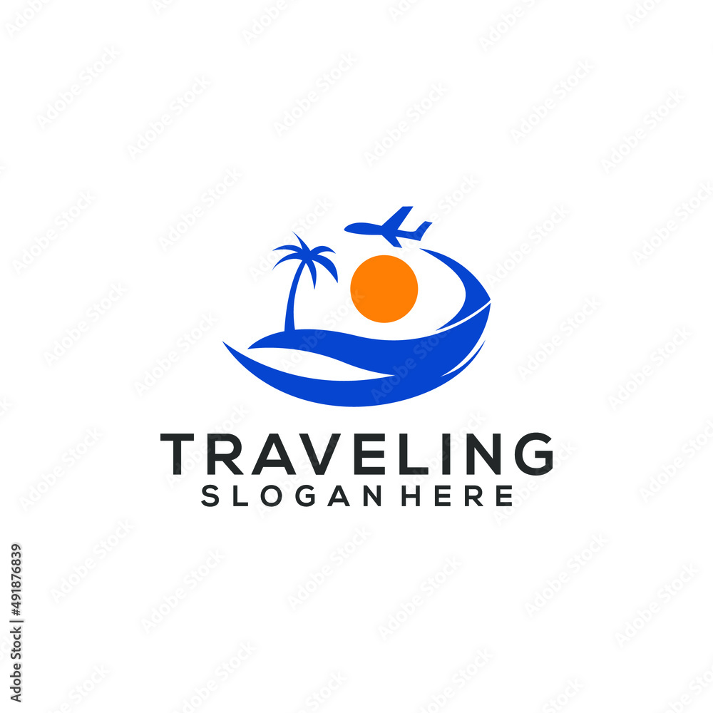 Traveling Logo Design Concept Vector Traveling Logo Design Concept Vector