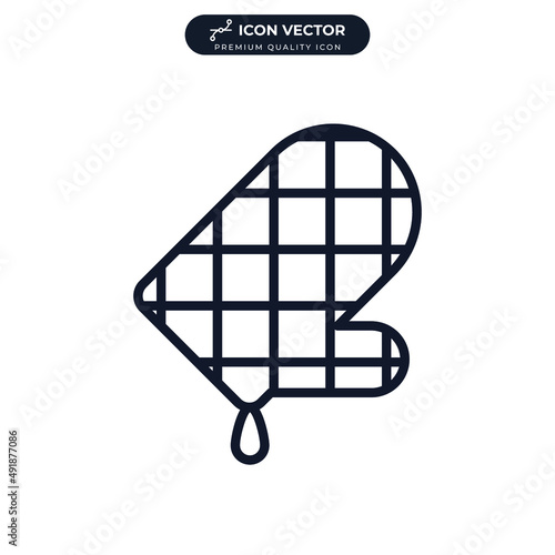 oven glove icon symbol template for graphic and web design collection logo vector illustration