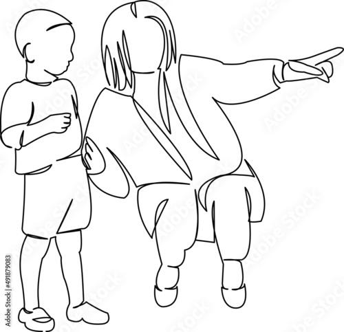 mother with son