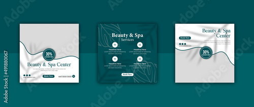 beauty salon
editable square puzzle banner template 
