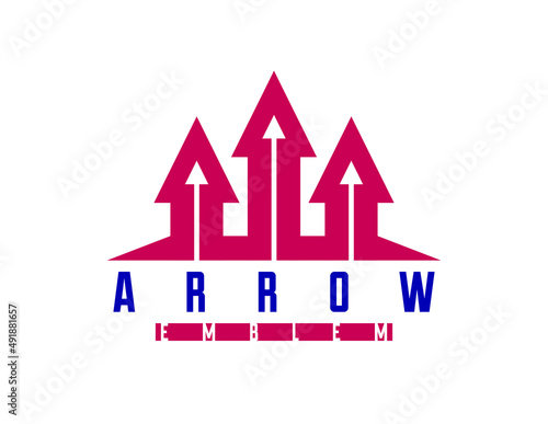 Three arrows up vector logo...