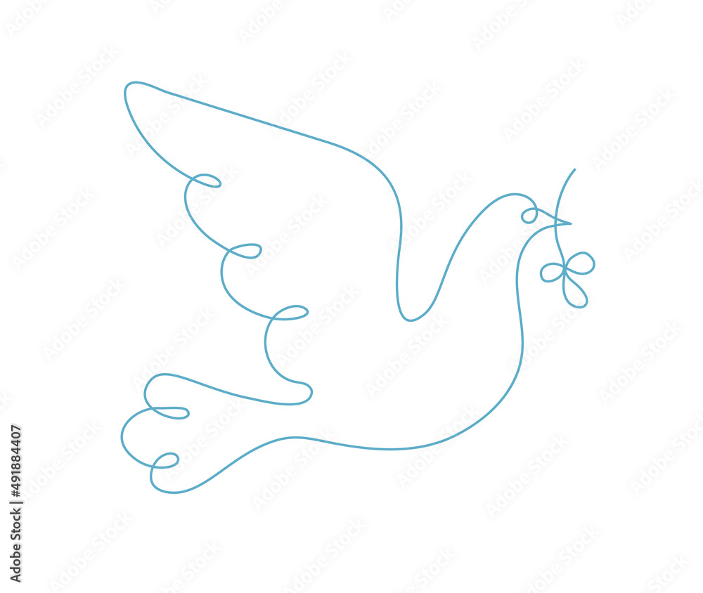 Vector drawing of the dove of peace on blie background Vector drawing of the dove of peace on blie background