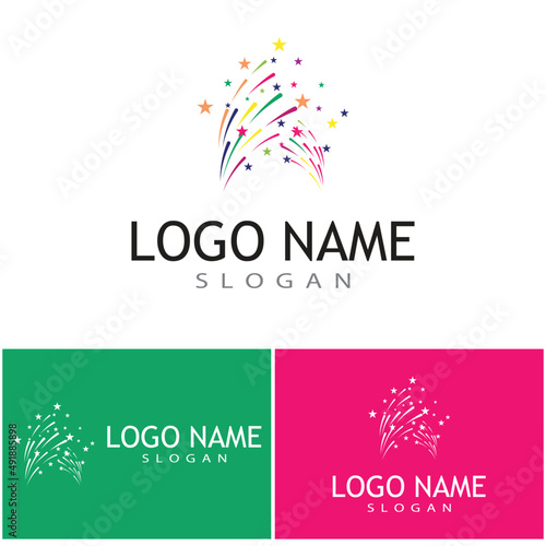 Fireworks Logo Template vector symbol