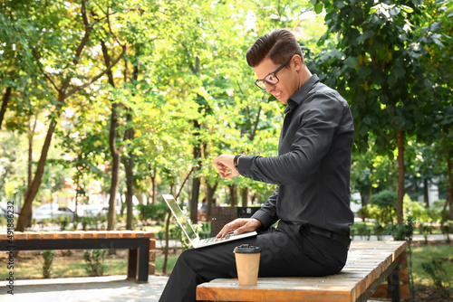 Handsome businessman with l...