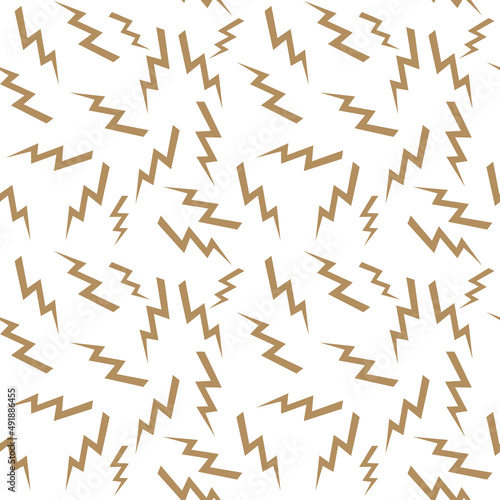 Seamless pattern with beige zippers on a white background.