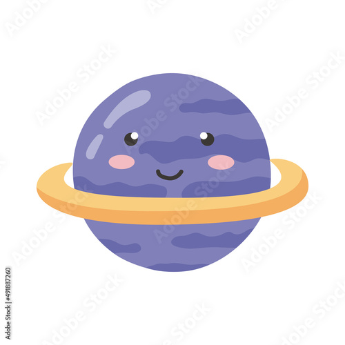 saturn planet kawaii character