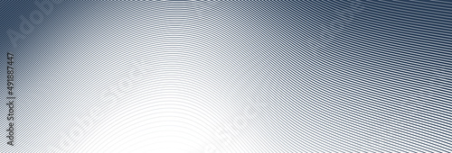 Linear abstract background, single color black vector design 3D lines in perspective, curve and wave lines in motion, smooth and soft backdrop.