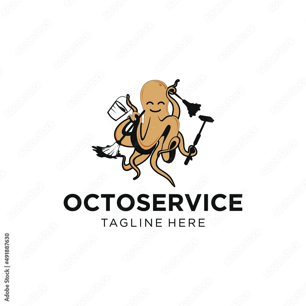 octopus vector graphic illustration logo