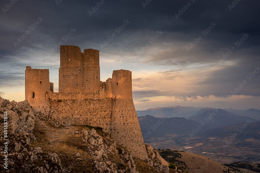 Rocca Calascio Castle in Gran Sasso National Park, Abruzzo in Italy