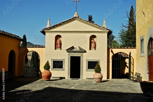 Chiesetta nel piazzale di ingresso delle Certosa di Galluzzo . Firenze .Fu edificata a partire dal 1341 da Niccolò Acciaiuoli, Gran Siniscalco del Regno di Napoli . photo