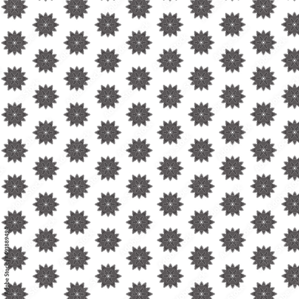 Vector hand drawn grayscale floral pattern isolated on white background Vector hand drawn grayscale floral pattern isolated on white background