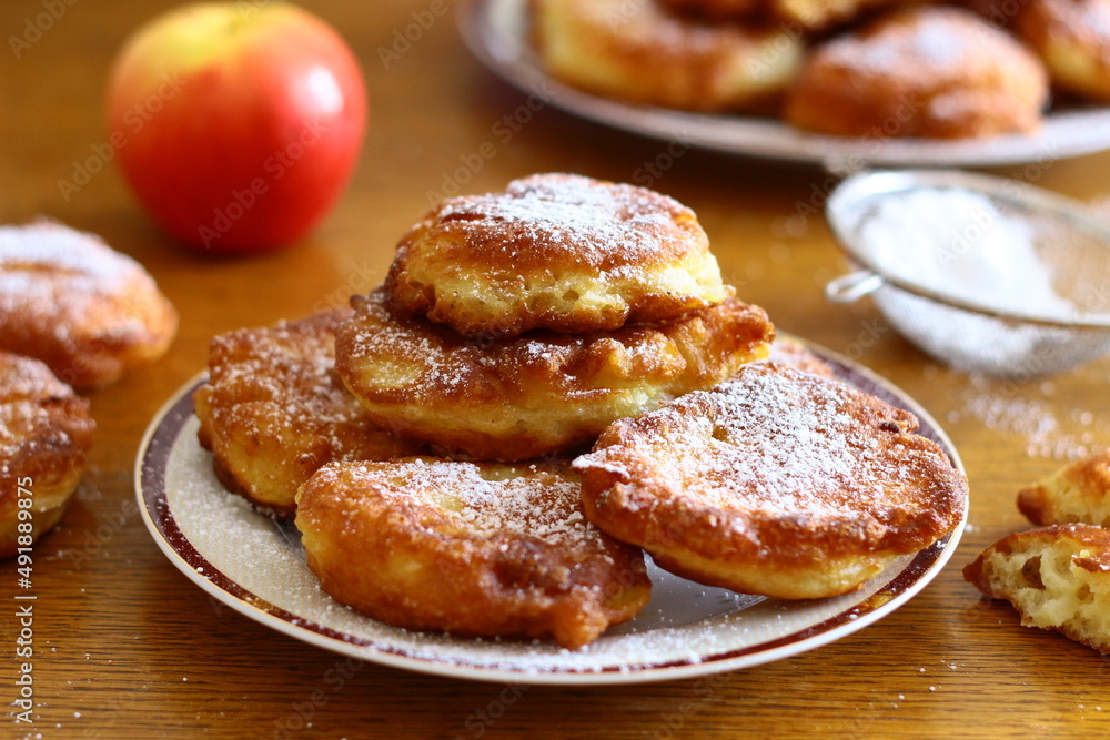 Homemade apple pancakes