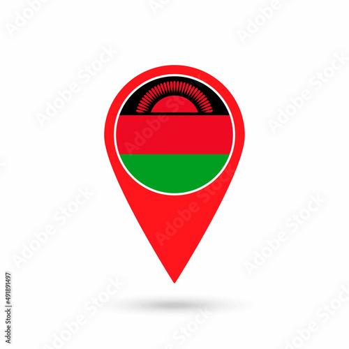 Map pointer with contry Malawi. Malawi flag. Vector illustration. Free Download Map pointer with contry Malawi. Malawi flag. Vector illustration. - GFXLoad