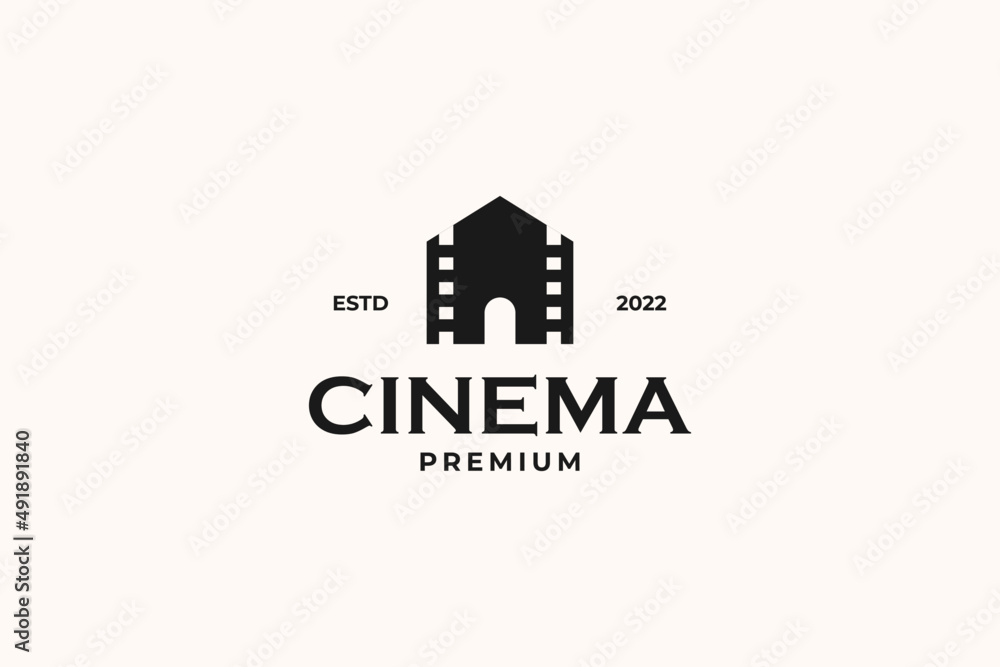 House film production logo design vector template House film production logo design vector template