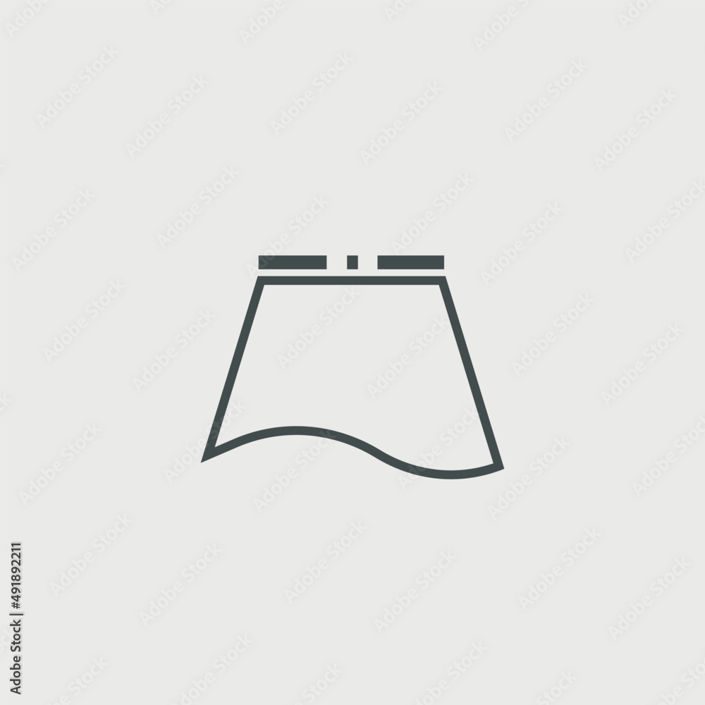 Skirt vector icon illustration sign Skirt vector icon illustration sign
