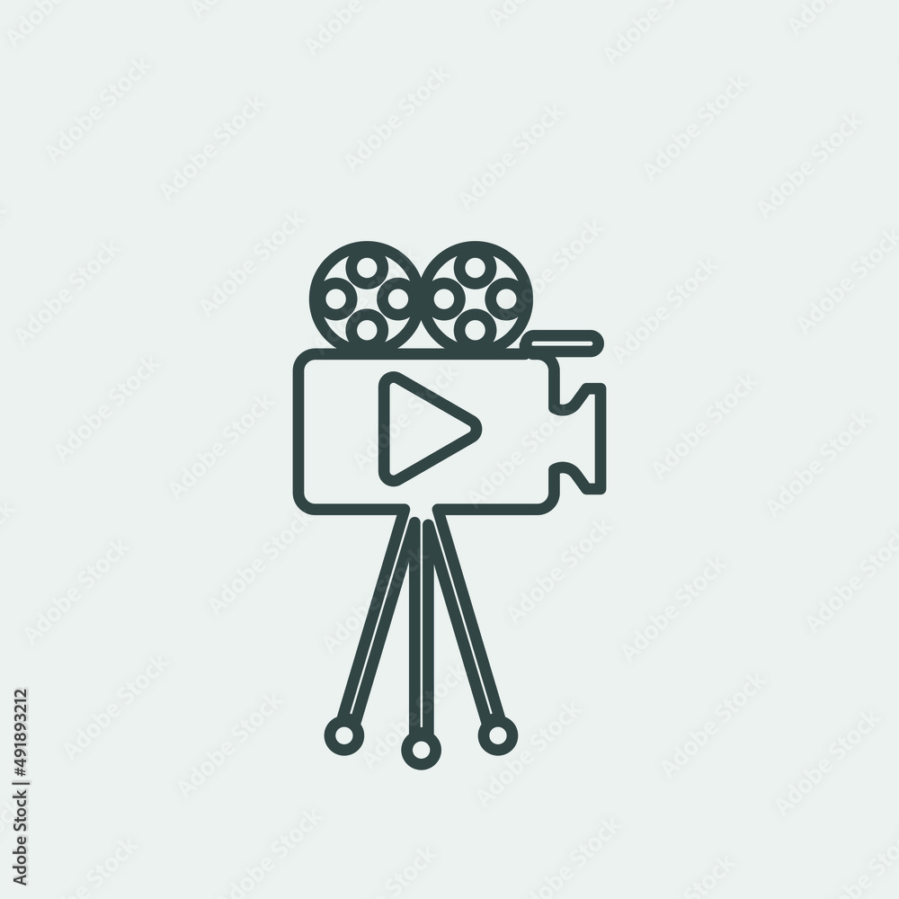 Video_camera vector icon illustration sign Video_camera vector icon illustration sign