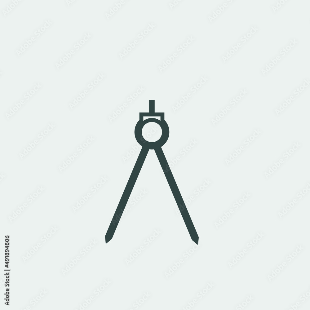 Draw_with_compass vector icon illustration sign Draw_with_compass vector icon illustration sign