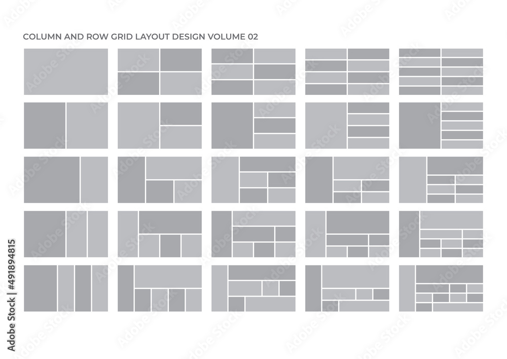 Column and Grid for Layout Design purpose composition vol 02 Stock