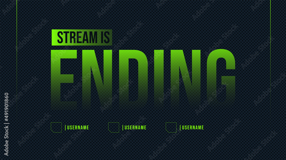 Offline gaming background template for streamer . Starting gaming background. Ending gaming