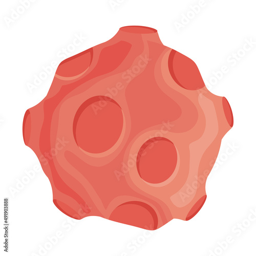 red meteorite space outer