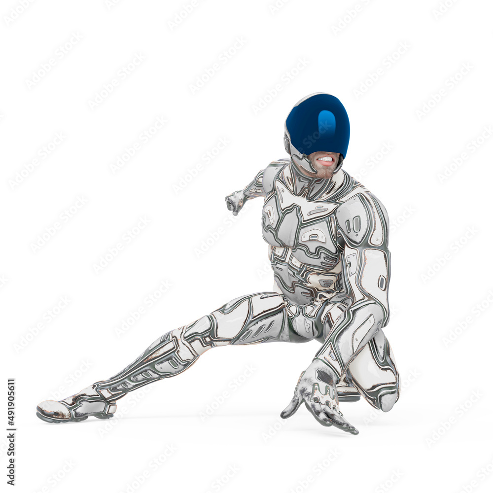 mega soldier is ready for action