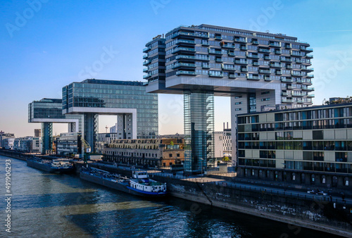 Modern architecture in the city of Cologne, Germany photo