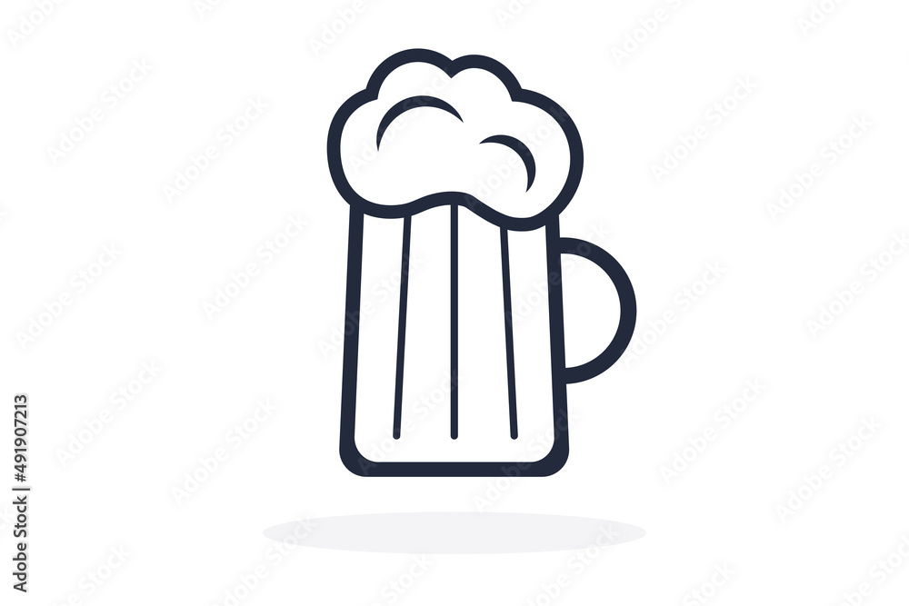 Beer icon. Vector illustration. Flat style element. Beer icon. Vector illustration. Flat style element.