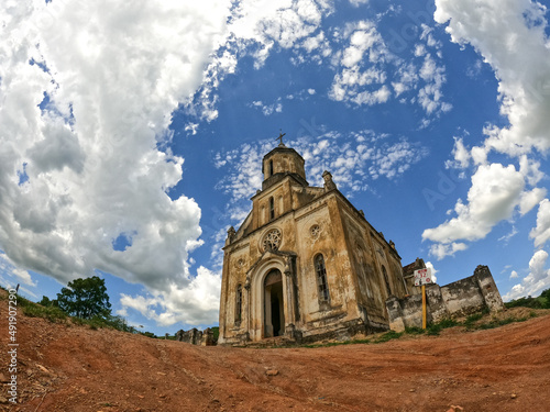 church and clouds in the countryside