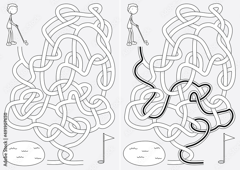 Little golfer maze Little golfer maze