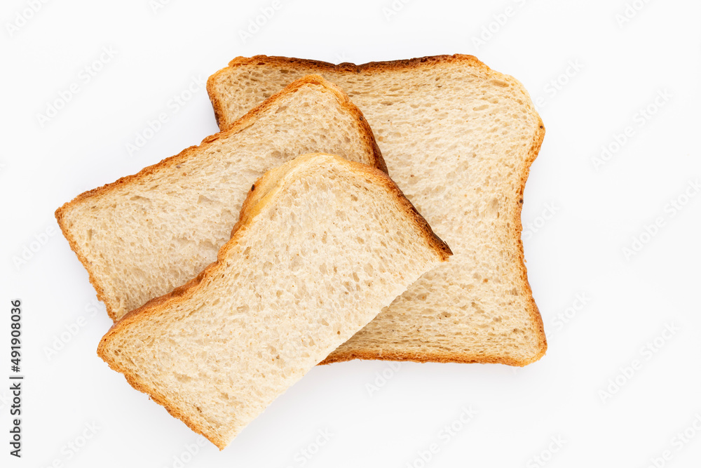 Bread slice isolated on white background. Bread slice isolated on white background.