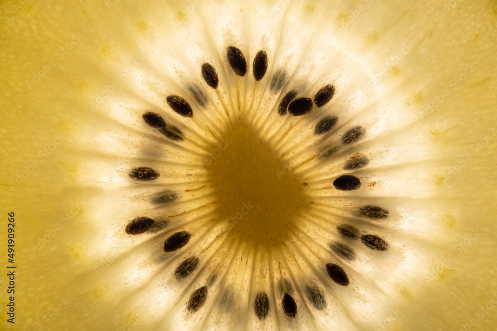 slice of juicy fresh kiwi very close in detail close-up macro. fruit background. pattern. slice of juicy fresh kiwi very close in detail close-up macro. fruit background. pattern.
