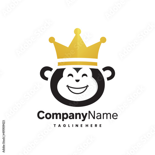 king monkey logo, monkey vector icon