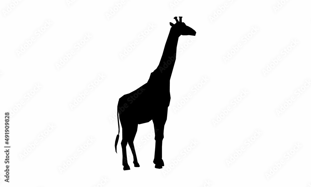 Fototapeta premium giraffe silhouette vector