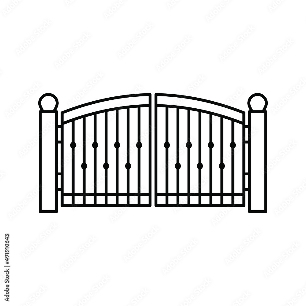 Gate icon. portal sign. vector illustration Gate icon. portal sign. vector illustration