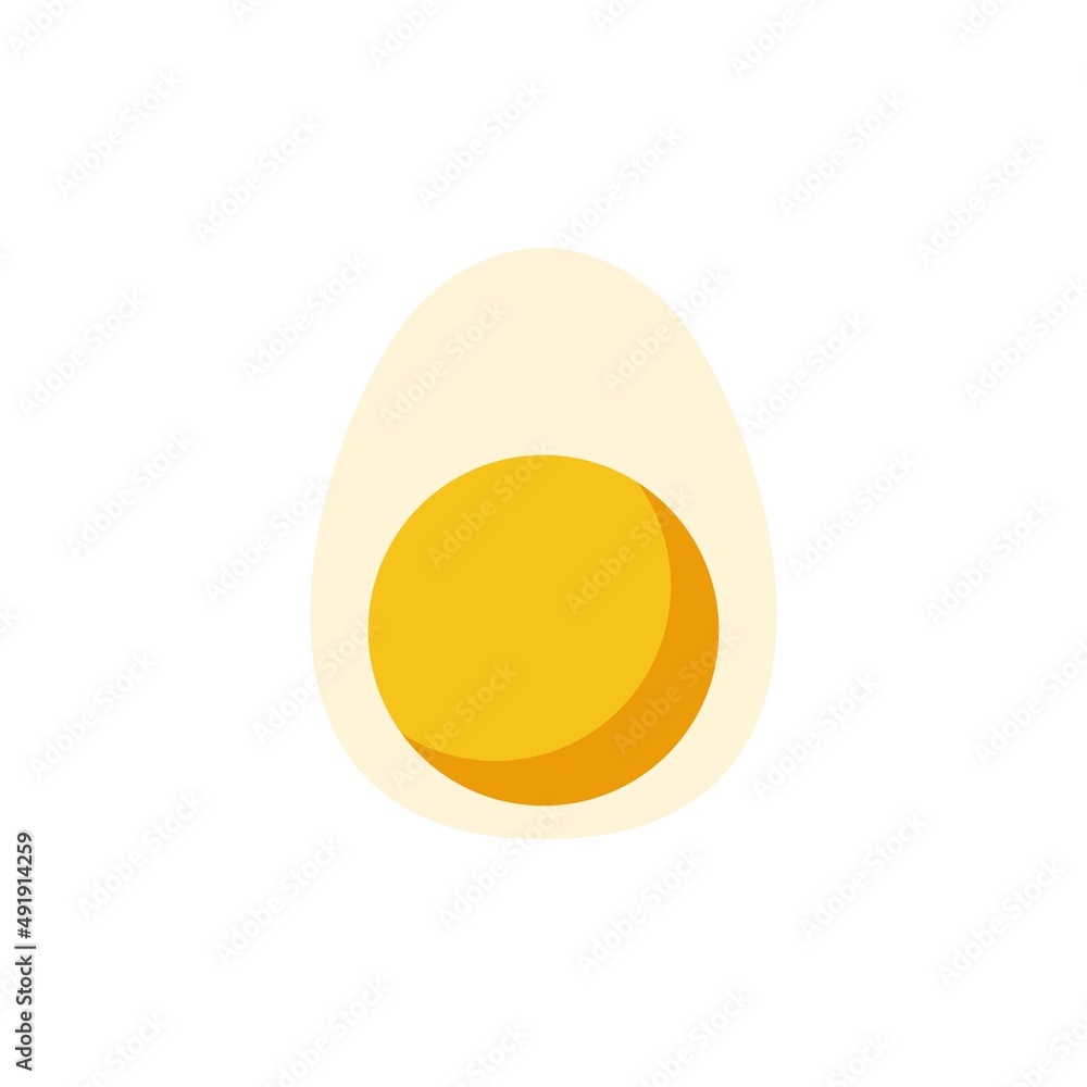 Boiled egg icon. Vector illustration.