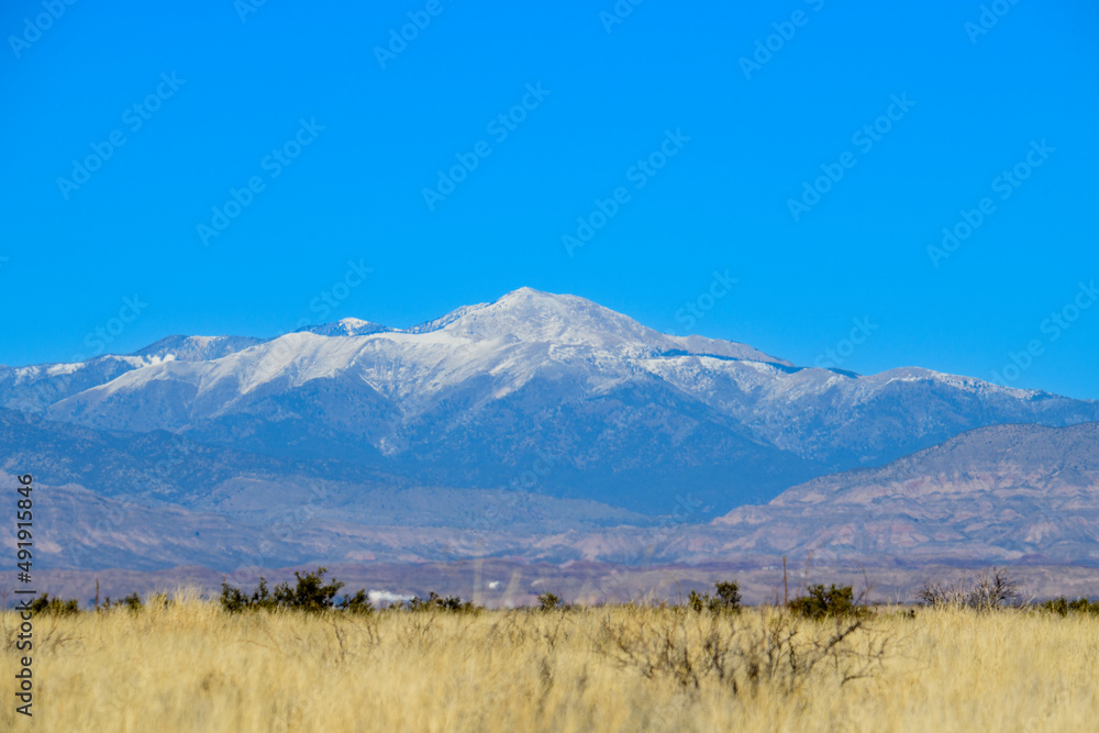 Snow covered mountain Sierra Blanca